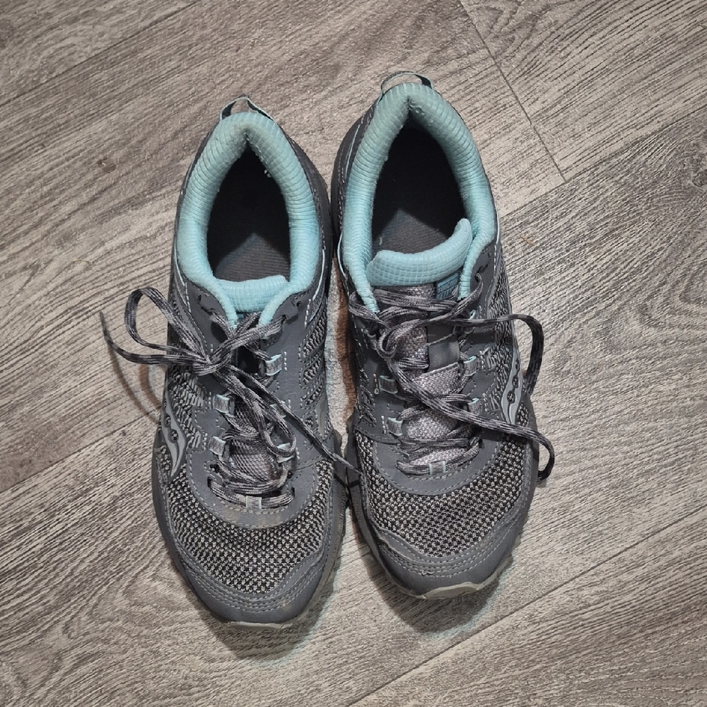 Gray and Light‎ Blue Sneakers